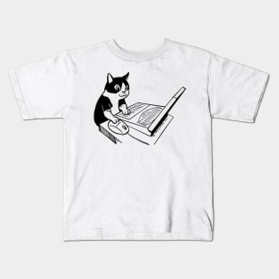 Cat online Kids T-Shirt